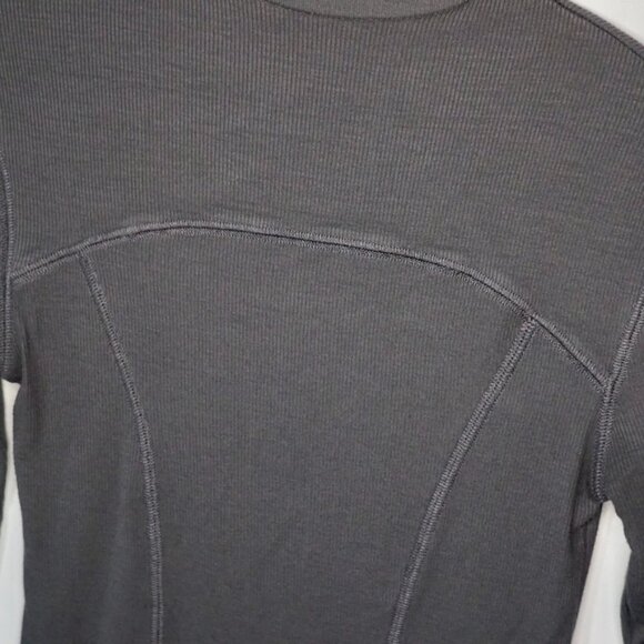 Joah Brown Contrast Stitch Long Sleeve - Size S/M - Color: Smoke Rib - Picture 4 of 12